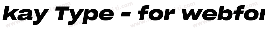 kay Type - for webfont use only字体转换